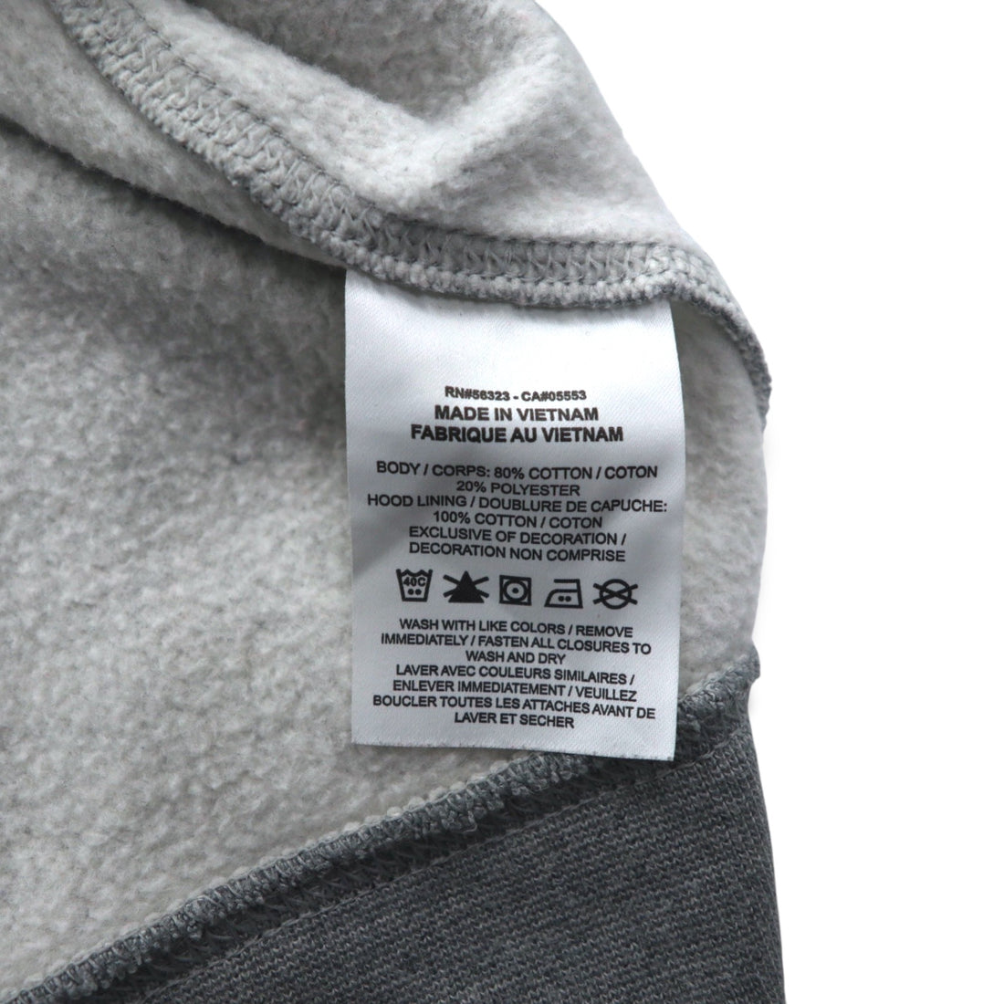 NIKE Club Fleece Full Zip Hoodie XXL Grey Swoosh CLUB FLEECE BV2645-063