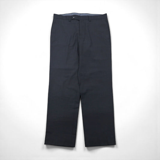 Calvin Klein スラックス パンツ L グレー ポリエステル ウォッシャブル