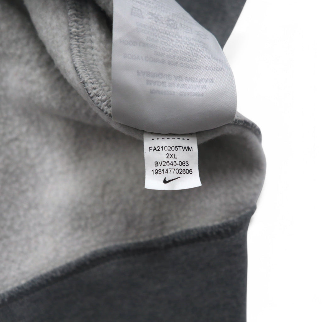 NIKE Club Fleece Full Zip Hoodie XXL Grey Swoosh CLUB FLEECE BV2645-063