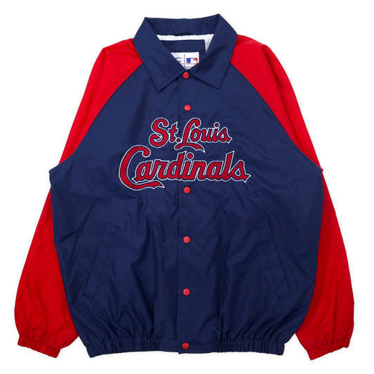 MLB G-III Sports by Carl Banks コーチジャケット M ネイビー ナイロン St. Louis Cardinals ビッグサイズ