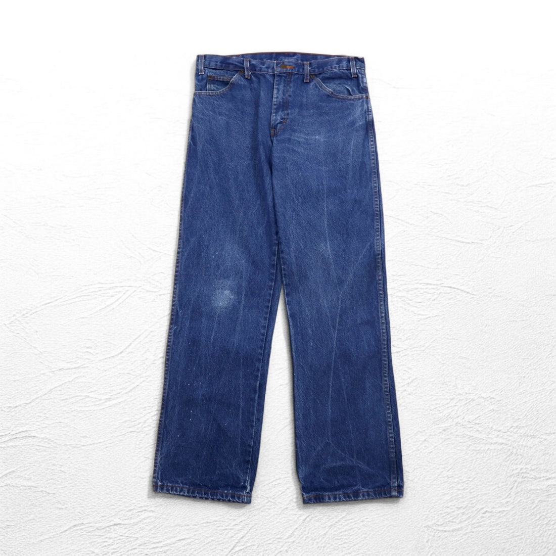 Dickies Denim Pants Industrial Jeans L Indigo Blue Relaxed Fit Zipper Fly C993RNB Made in Mexico