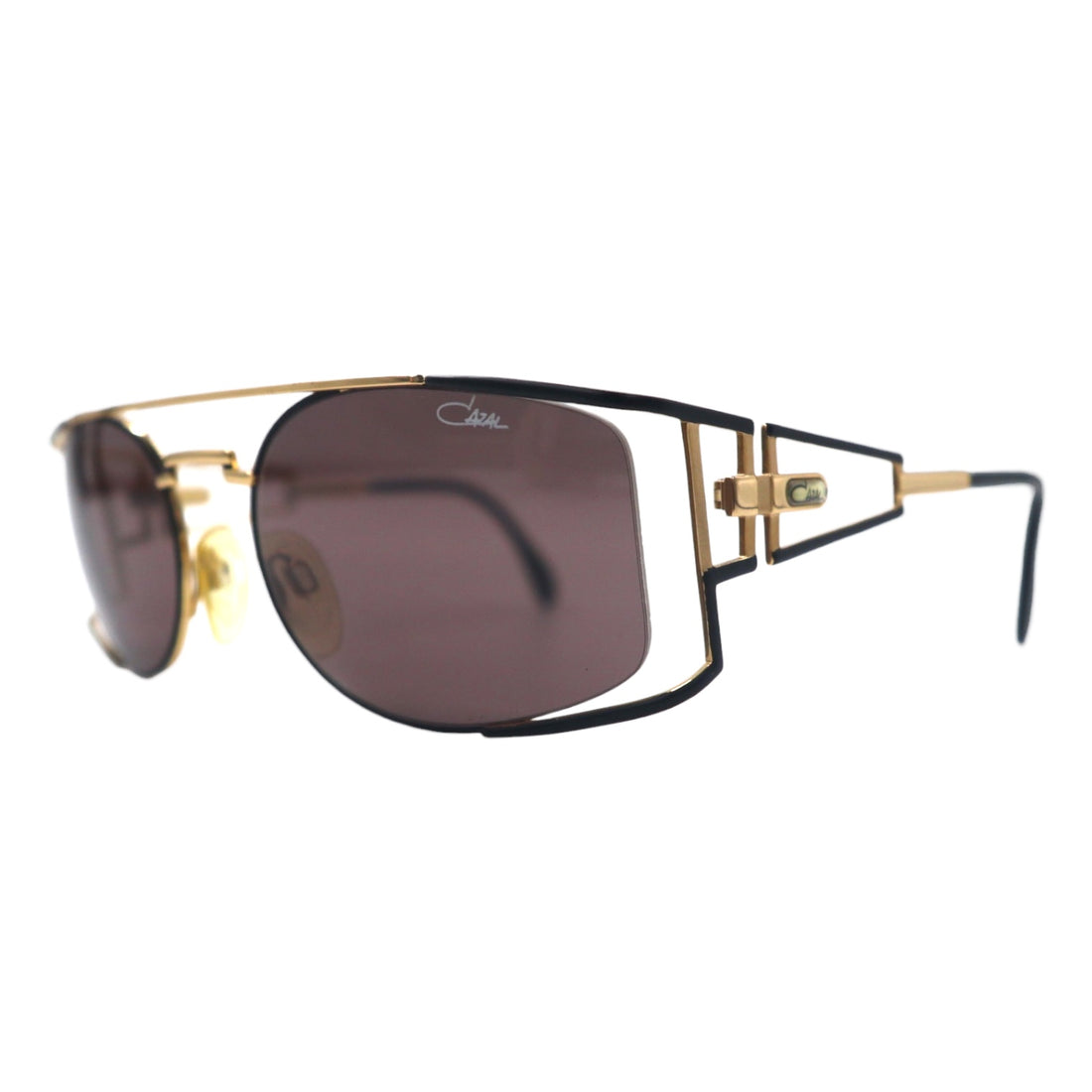 CAZAL German made double bridge sunglasses gold metal 56◻︎21 130 MOD 967