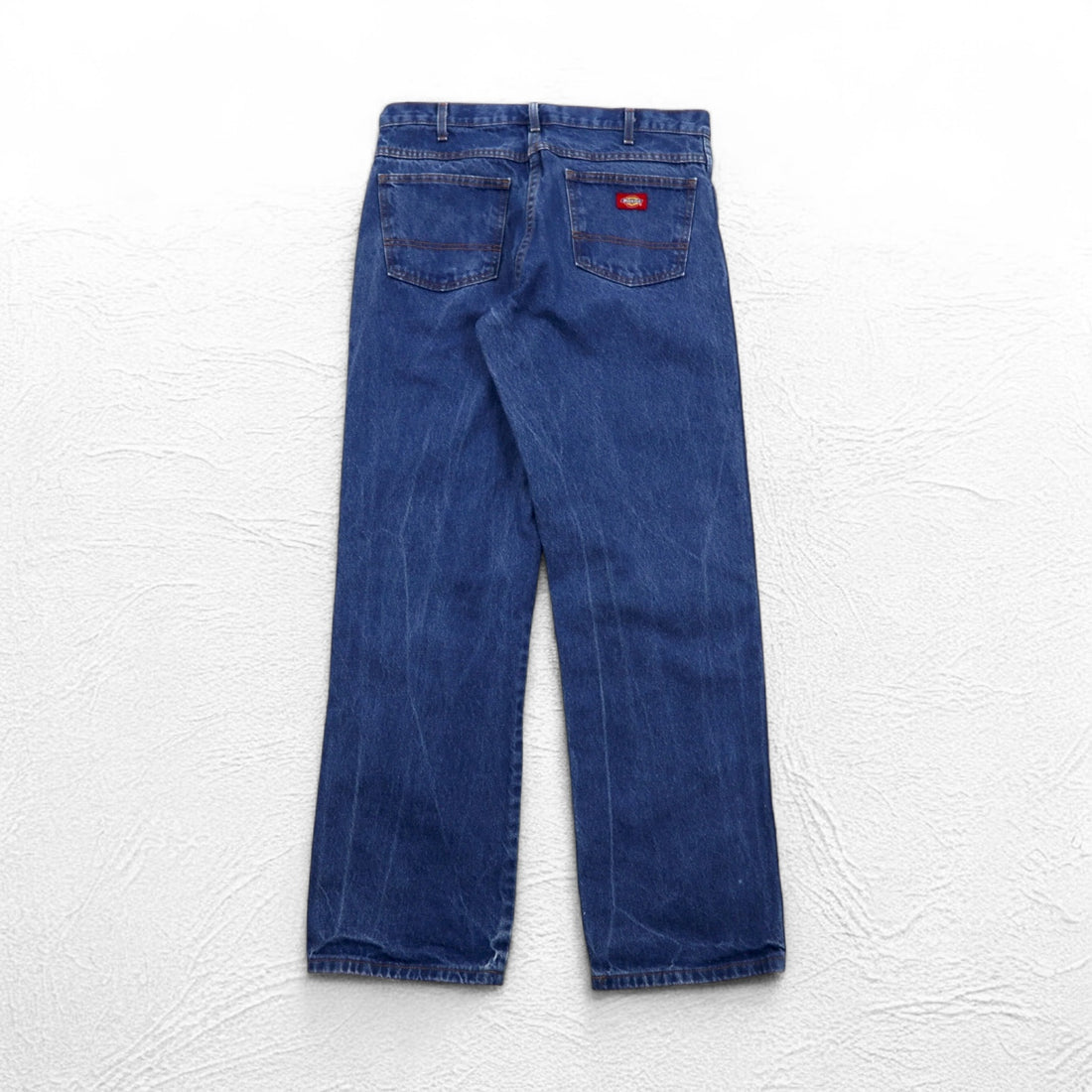 Dickies Denim Pants Industrial Jeans L Indigo Blue Relaxed Fit Zipper Fly C993RNB Made in Mexico