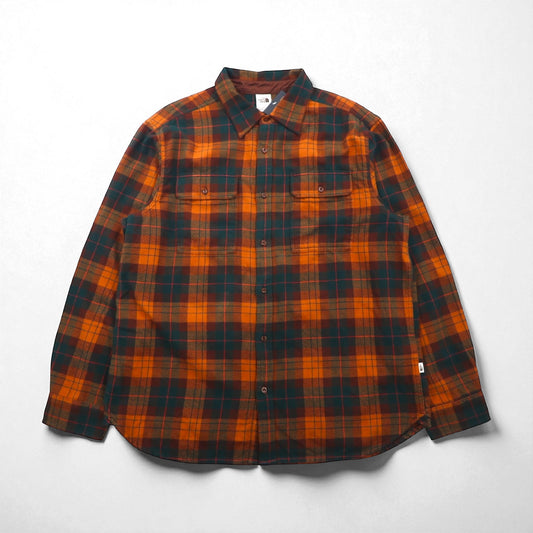 THE NORTH FACE フランネルシャツ XL オレンジ チェック ARROYO FLANNEL SHIRT ダブルポケット NF0A4QPJ 未使用品 US規格