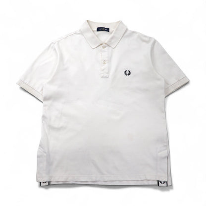 FREDPERRY サイド テープド ピケ ポロシャツ Side Taped Pique M ホワイト コットン 鹿の子 F1860 日本製