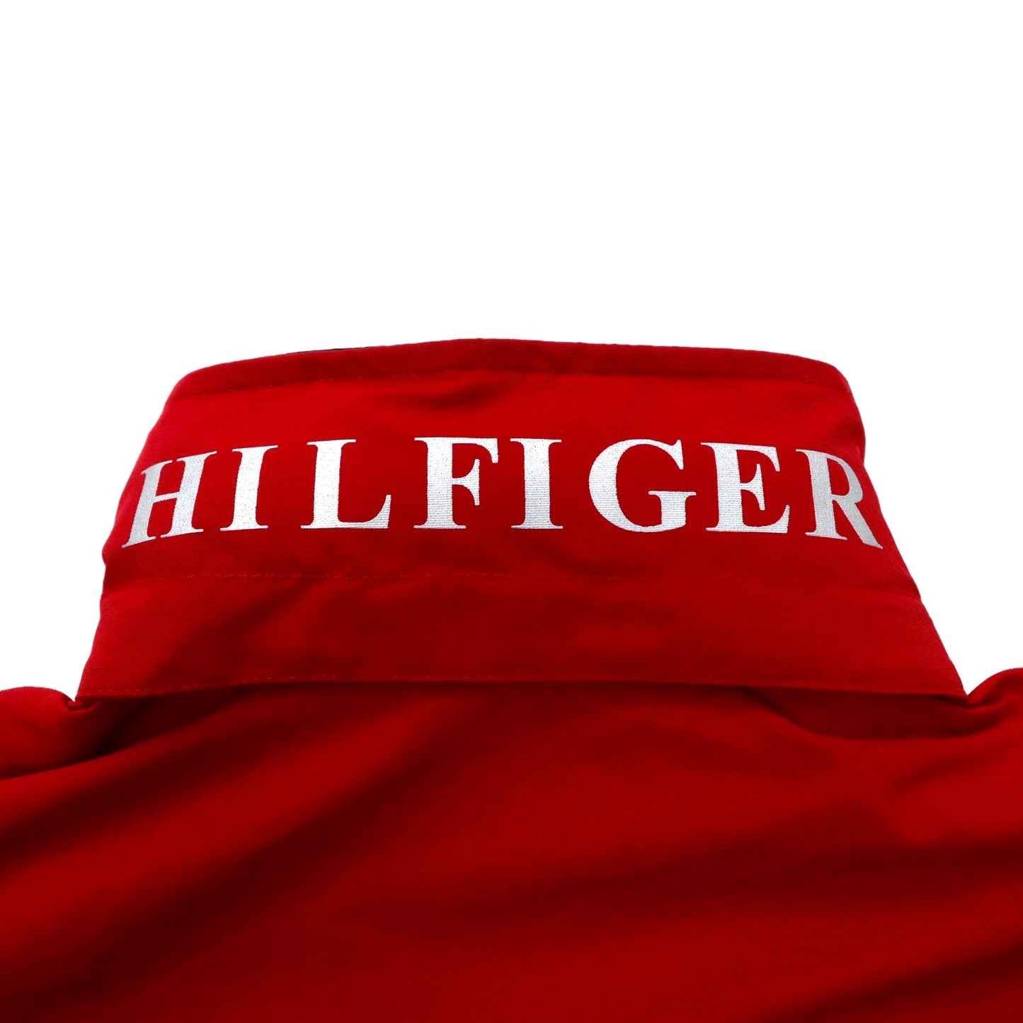 TOMMY HILFIGER セーリングジャケット M レッド ポリエステル フード収納式