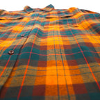 The North Face Arroyo Flannel Shirt, Size XL, Orange Check, Double Pocket, NF0A4QPJ, Unused, US Standard