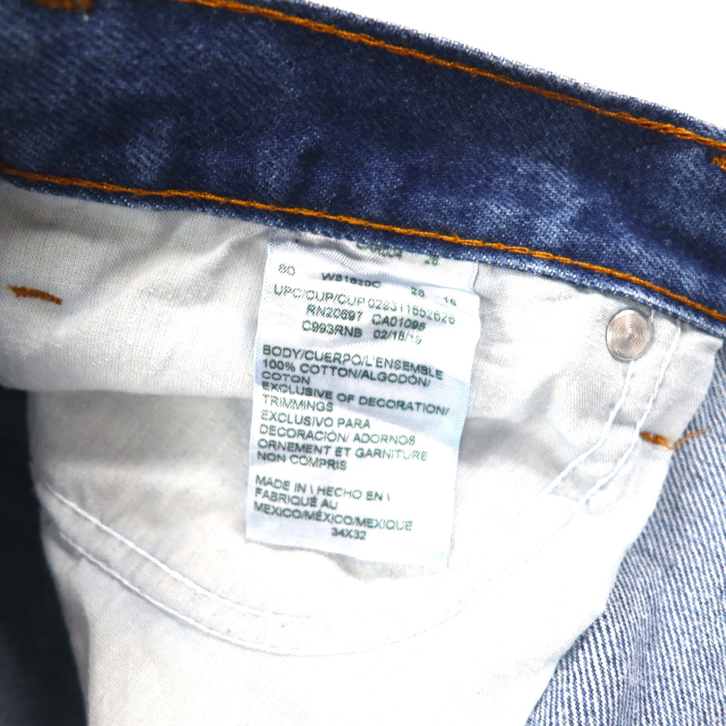 Dickies Denim Pants Industrial Jeans L Indigo Blue Relaxed Fit Zipper Fly C993RNB Made in Mexico