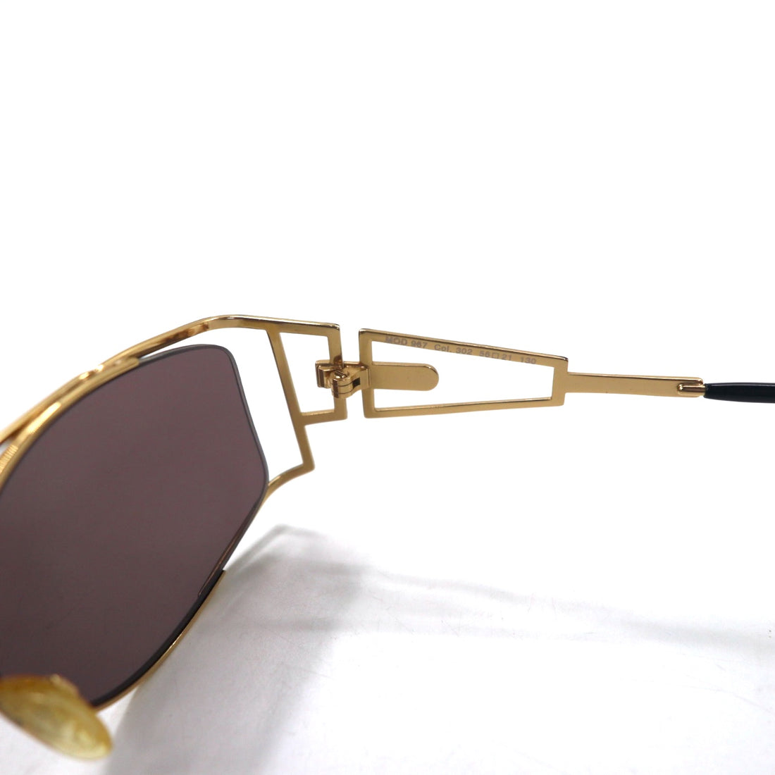 CAZAL German made double bridge sunglasses gold metal 56◻︎21 130 MOD 967