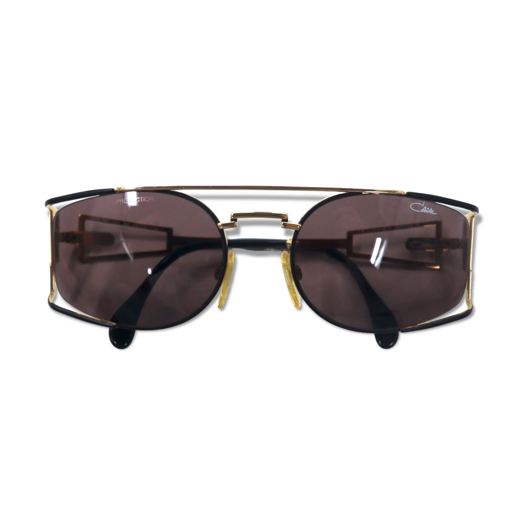 CAZAL German made double bridge sunglasses gold metal 56◻︎21 130 MOD 967