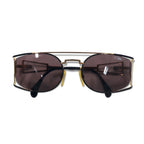CAZAL German made double bridge sunglasses gold metal 56◻︎21 130 MOD 967