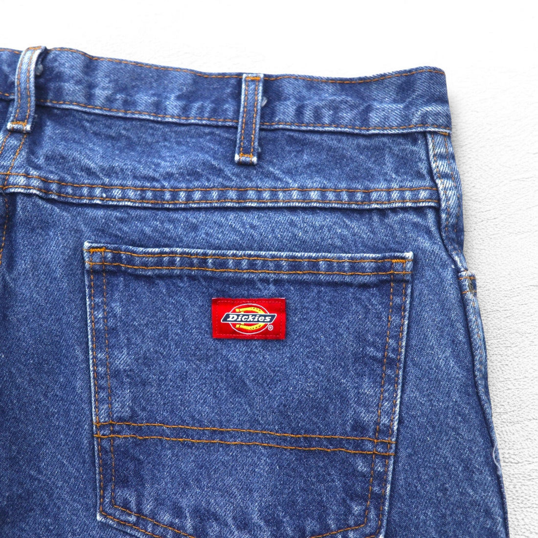 Dickies Denim Pants Industrial Jeans L Indigo Blue Relaxed Fit Zipper Fly C993RNB Made in Mexico