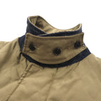 DANIEL CREMIEUX COLLECTION Quilted Jacket L Beige Nylon Padded Chin Strap