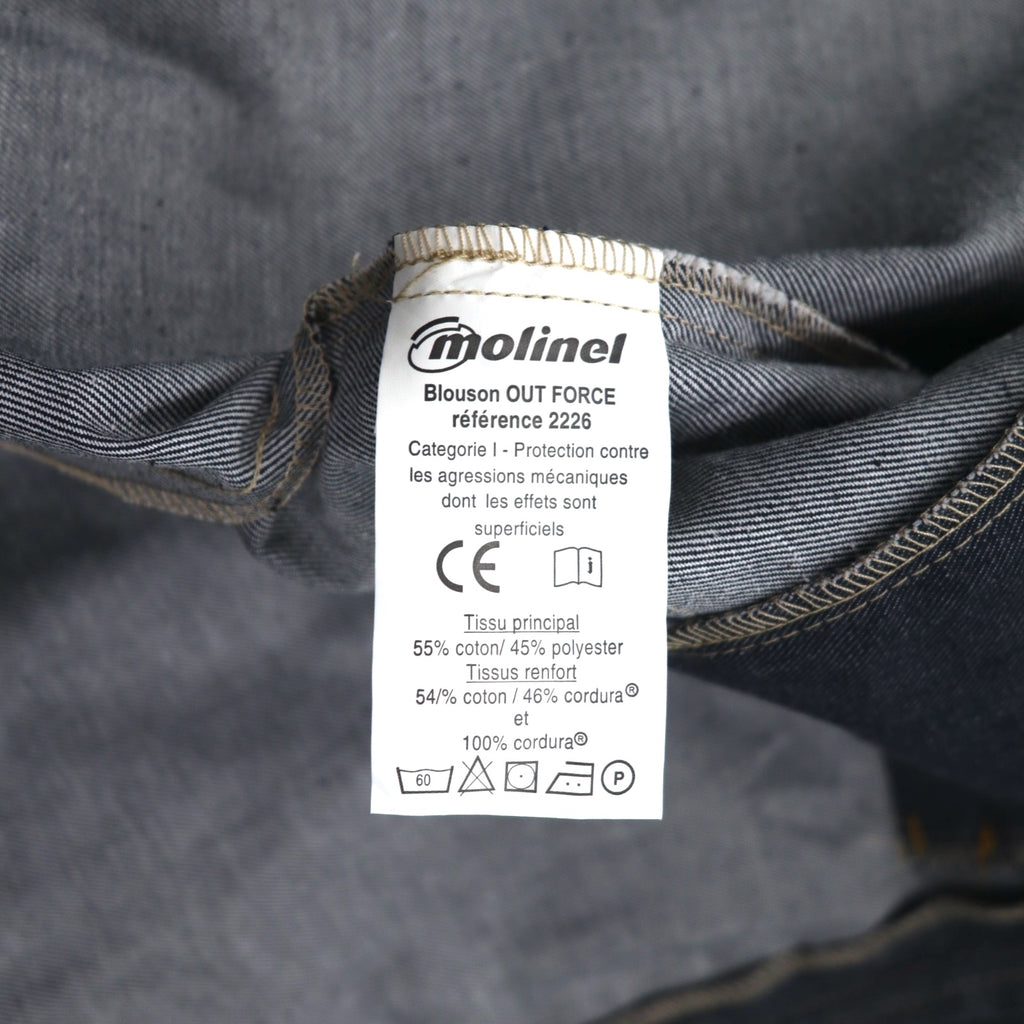 Molinel Expert Eurowork France Utility Jacket L Grey Cordura Denim Unused