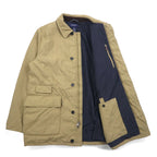 DANIEL CREMIEUX COLLECTION Quilted Jacket L Beige Nylon Padded Chin Strap