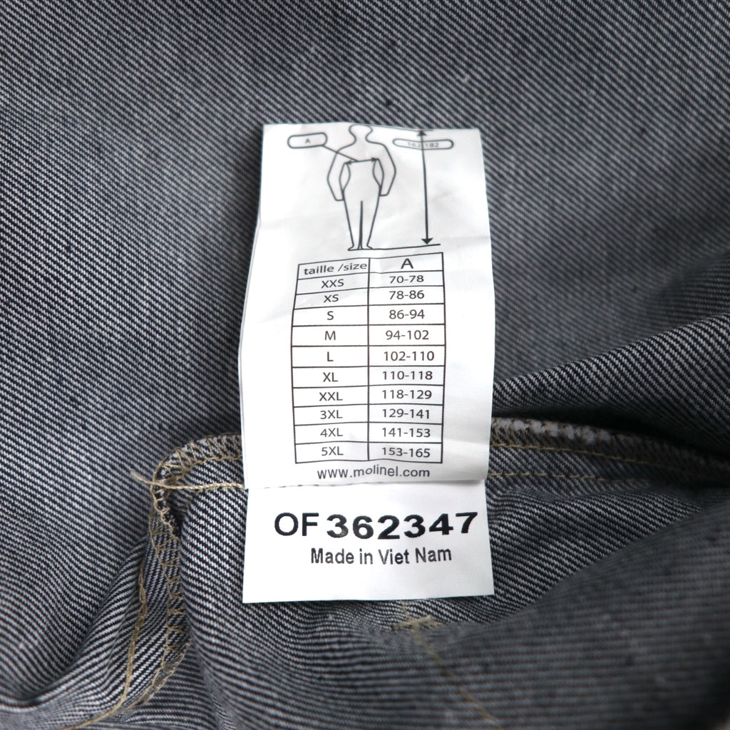 Molinel Expert Eurowork France Utility Jacket L Grey Cordura Denim Unused
