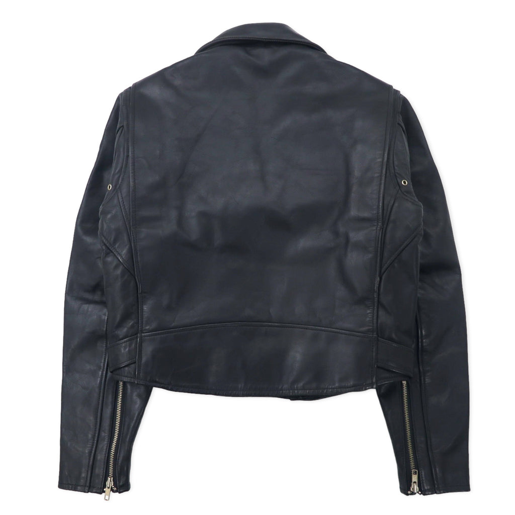HARLEY DAVIDSON ダブル ライダースジャケット レザージャケット S ブラック 牛革 キルティングライナー