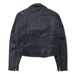 HARLEY DAVIDSON ダブル ライダースジャケット レザージャケット S ブラック 牛革 キルティングライナー