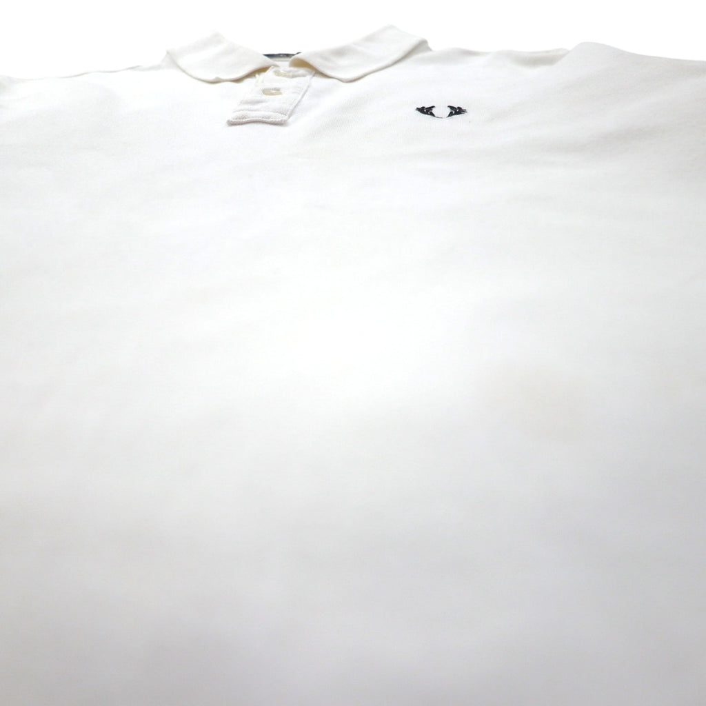 FREDPERRY Side Taped Pique Polo Shirt, Size M, White, Cotton, Pique, F1860, Made in Japan