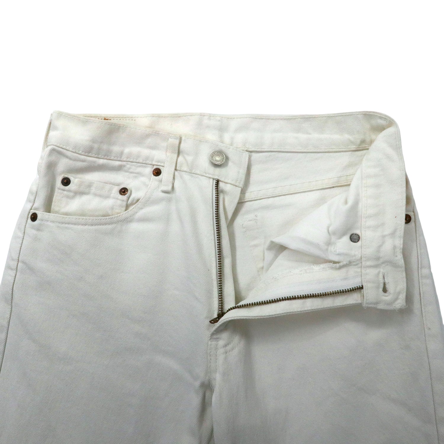 Levi's 90s High waist tapered denim Pants 32 White 626-03 Japan ...