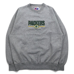 majestic パッカーズ 刺繍 スウェット XL グレー コットン NFL PACKERS