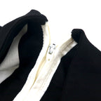 Made in USA 70s medalist Sand-Knit half-zip game shirt referee shirt jersey L white black stripe polyester TALON zip