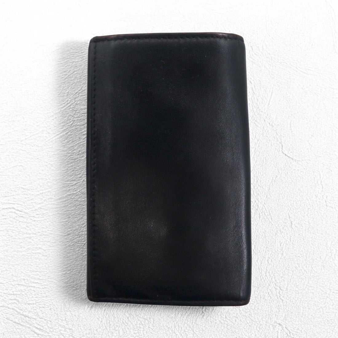 POLO RALPH LAUREN 5-ring key case in black leather small pony