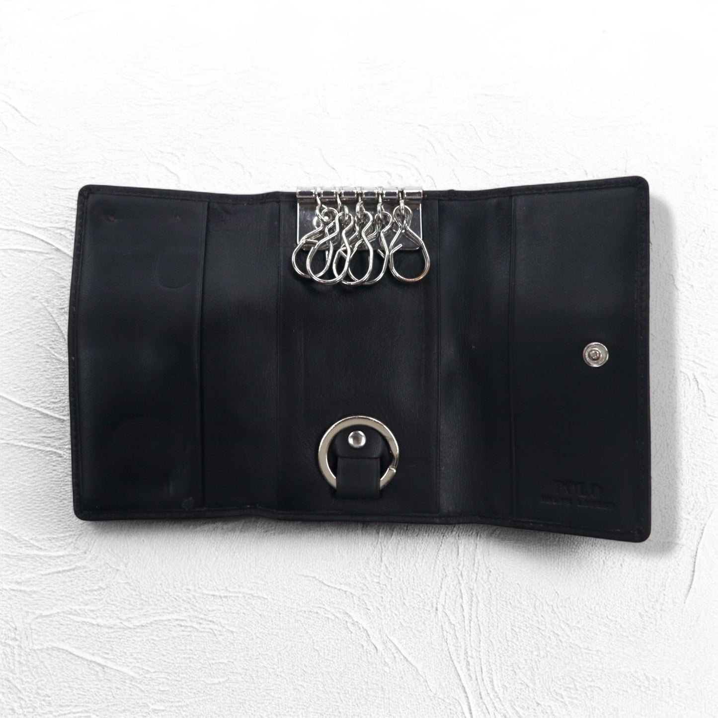 POLO RALPH LAUREN 5連 キーケース ブラック レザー スモールポニー