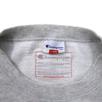 Champion Made in Italy 80s Script Logo Embroidered Sweatshirt XL Grey Cotton