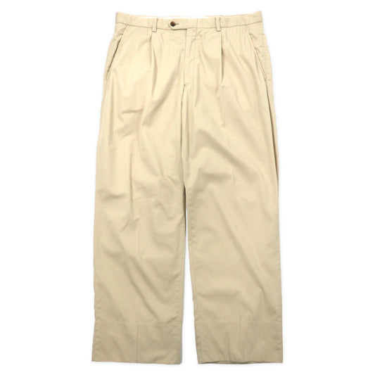 日本然リトテ-古着オンライン-BURBERRY タック ワイドスラックスパンツ チノパンツ 91 ベージュ コットン-BURBERRY TUCK Wide Slacks Pants Chino Pants 91 Beige Cotton