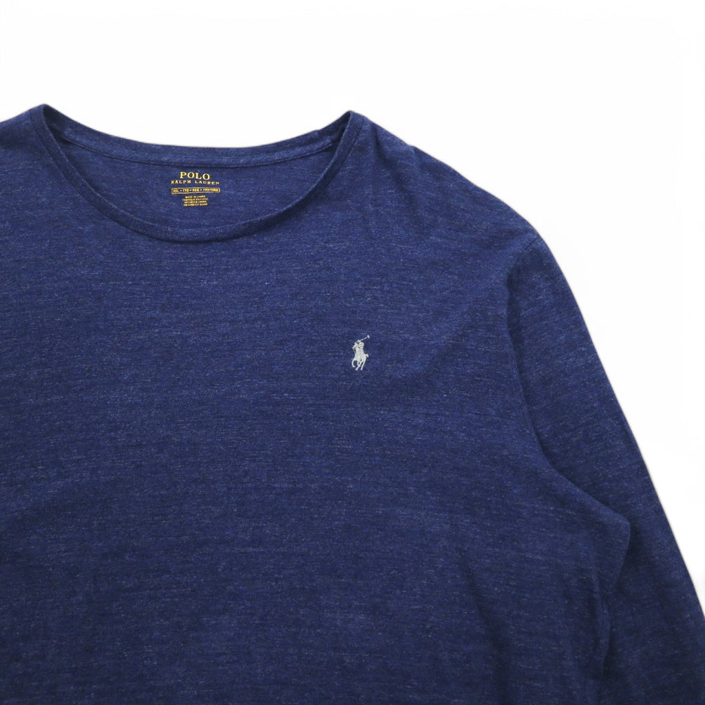 POLO RALPH LAUREN ロングスリーブ Tシャツ ロンT XXL ネイビー コットン スモールポニー刺繍