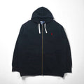 Polo Ralph Lauren 90s Reverse Weave Zip Hoodie, Size 2XL, Black, with Small Pony Embroidery