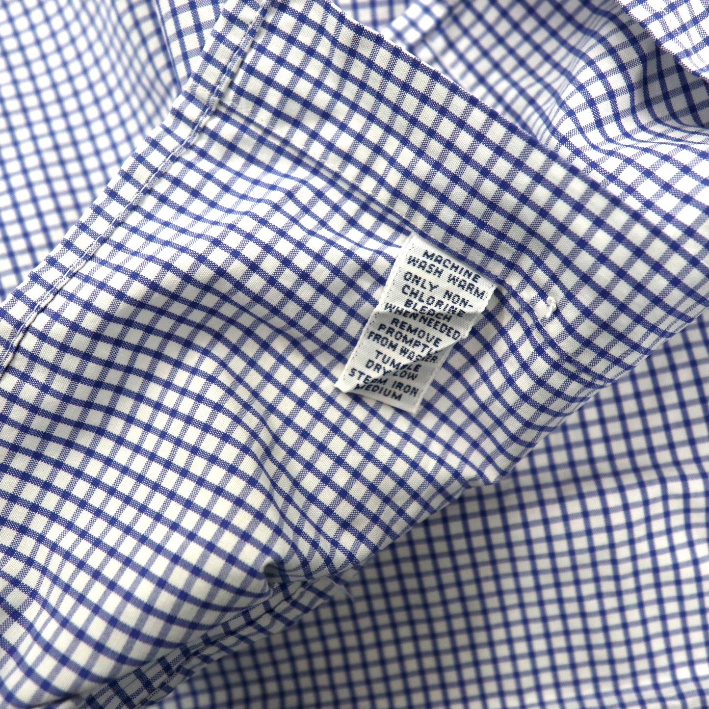 Polo by Ralph Lauren 半袖シャツ 17 34/35 ブルー チェック スモールポニー刺繍