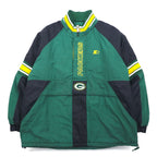 STARTER 90s NFL PRO LINE Anorak Parka, Padded, XL, Green, Nylon, Packers, Removable Hood