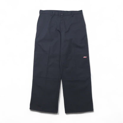 Dickies ダブルニー ワークパンツ ワイド チノパンツ L ブラック ポリエステル コットン 7118738
