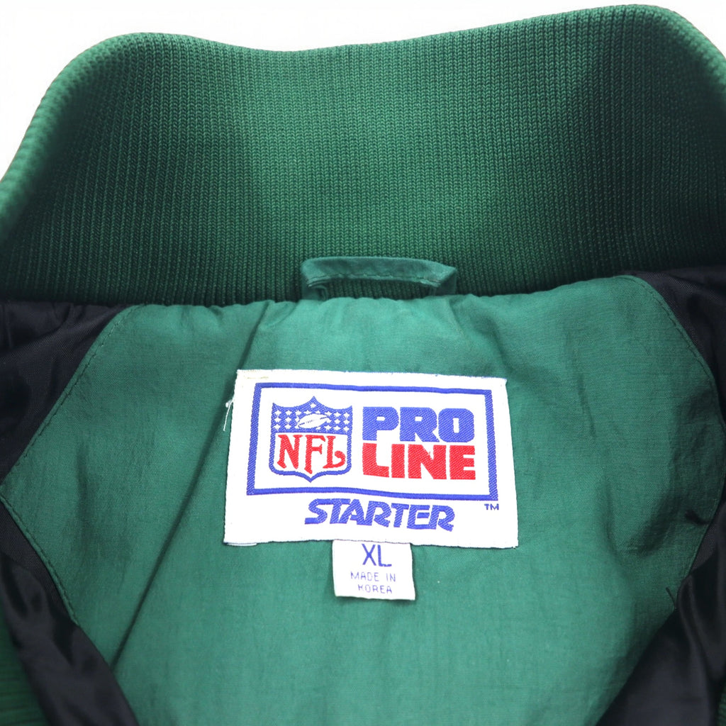 STARTER 90s NFL PRO LINE Anorak Parka, Padded, XL, Green, Nylon, Packers, Removable Hood