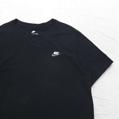 NIKE The Nike Tee ワンポイント刺繍 Tシャツ L ブラック コットン スウォッシュロゴ