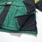 STARTER 90s NFL PRO LINE Anorak Parka, Padded, XL, Green, Nylon, Packers, Removable Hood