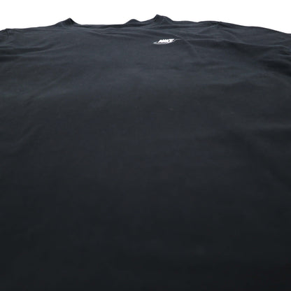 NIKE The Nike Tee ワンポイント刺繍 Tシャツ L ブラック コットン スウォッシュロゴ