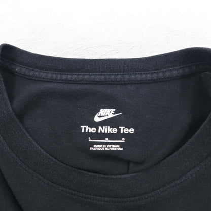 NIKE The Nike Tee ワンポイント刺繍 Tシャツ L ブラック コットン スウォッシュロゴ