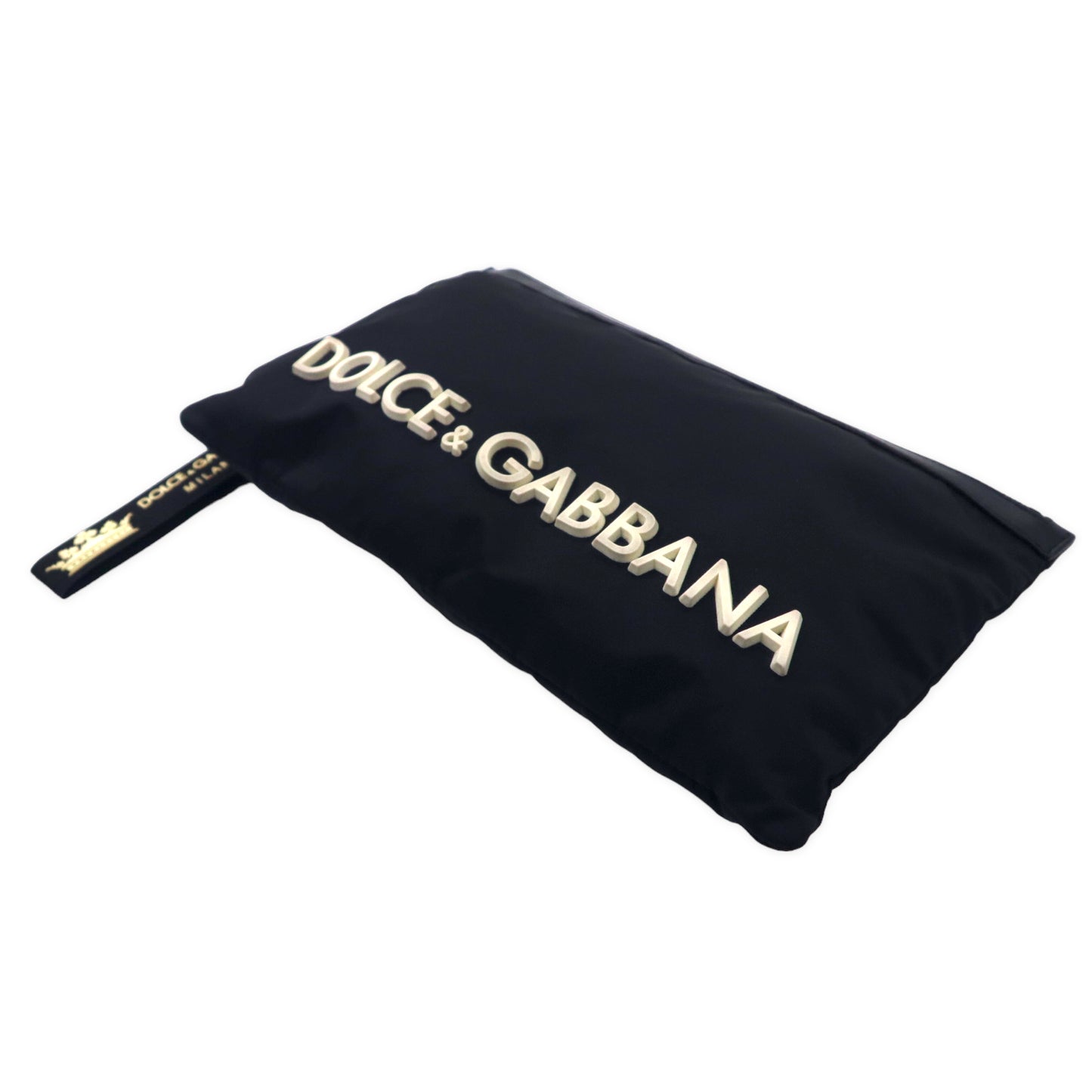 DOLCE & GABBANA クラッチバッグ セカンドバッグ ブラック ナイロン イタリア製