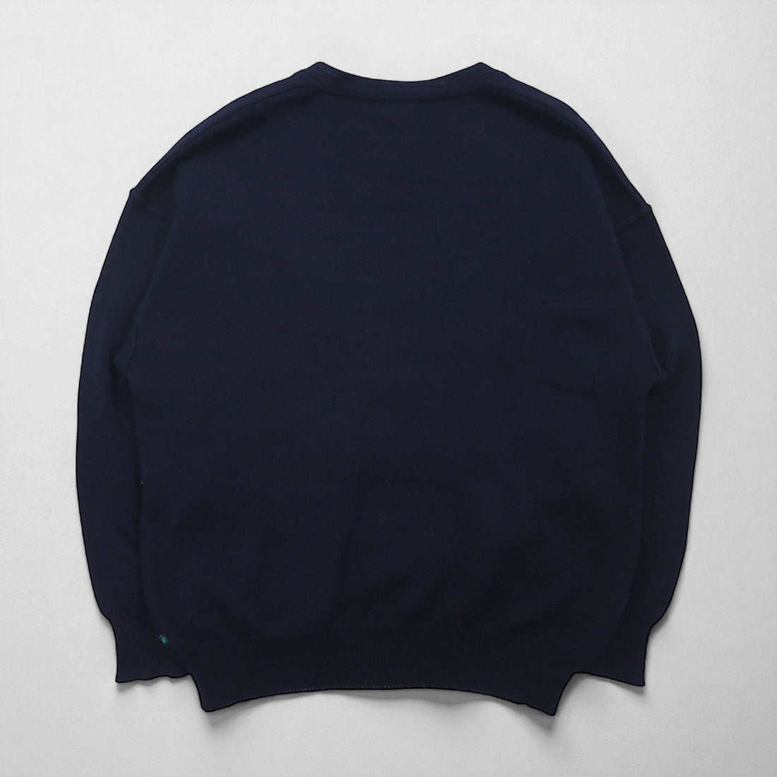 80s West Germany Vintage Knit Cardigan, Size L, Navy, V-Neck, MARZ MUNCHEN, Made in West Germany, 1980s