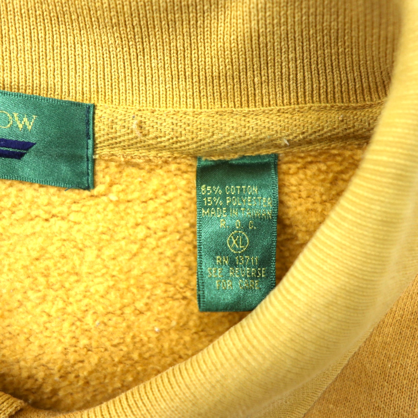 EMBASSY ROW 90年代 レトロ ポロスウェットシャツ XL ベージュ コットン 裏起毛 魚 フィッシング 刺繍 ビッグサイズ