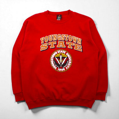 PM SPORTS 90s USA Vintage Sweatshirt, Size XL, Red, Made in the 90s, Youngstown State Ubersity