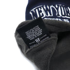 NEW ERA リバーシブル フリース ビーニー FREE ネイビー グレー ポリエステル NEW YORK PINSTRIPE BOWL ヤンキース