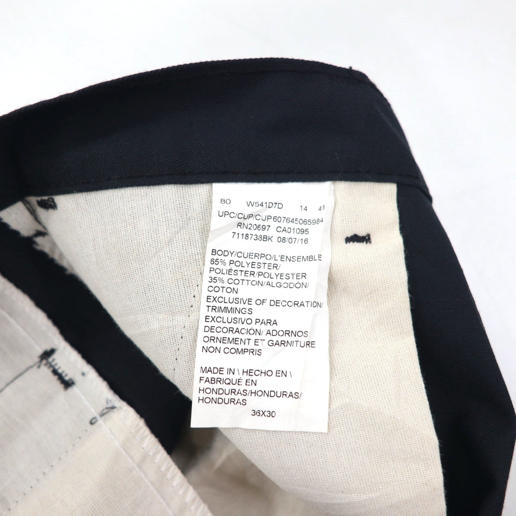Dickies ダブルニー ワークパンツ ワイド チノパンツ L ブラック ポリエステル コットン 7118738