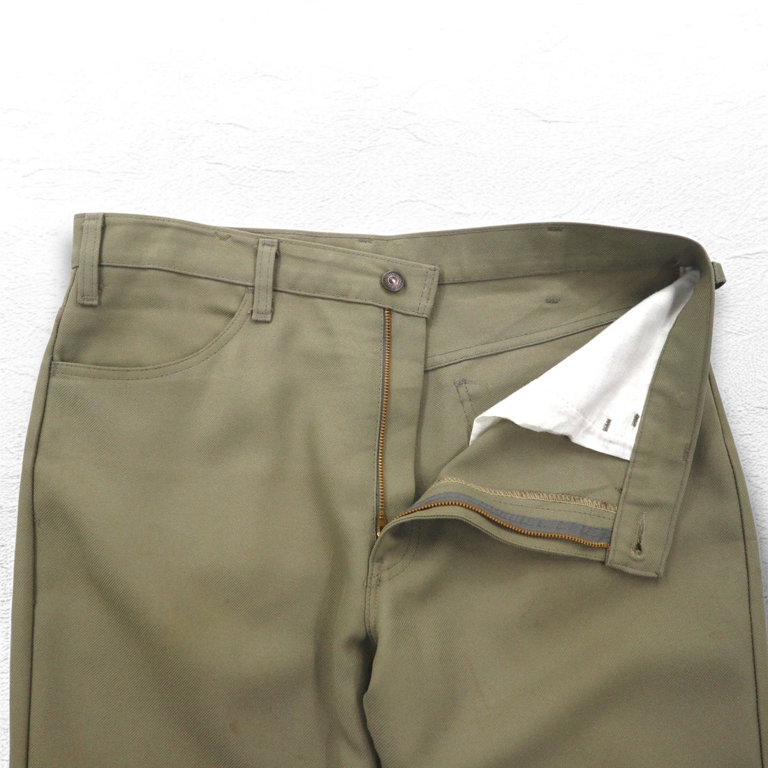 Levi's 80年代 USA製 スタプレ チノパンツ L ベージュ 42TALONジップ 黒タブ ボタン裏520 10517 6123