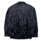 Vintage Leather Patchwork Bomber Jacket Patchwork Leather Jacket Patchwork Jacket XL Black
