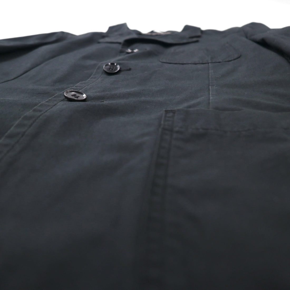 COMME des GARÇONS HOMME PLUS 2000s Simple &amp; Utility Period 3B Tailored Jacket, Size Small, Black, Cotton, PM-J092, Made in Japan