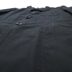 COMME des GARÇONS HOMME PLUS 2000s Simple &amp; Utility Period 3B Tailored Jacket, Size Small, Black, Cotton, PM-J092, Made in Japan